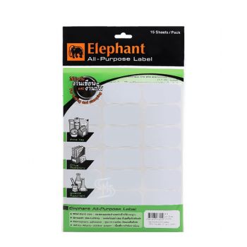 แล็บสติ๊กเกอร์ All-Purpose ตราช้าง เบอร์ A11 ขนาด 28X55 mm