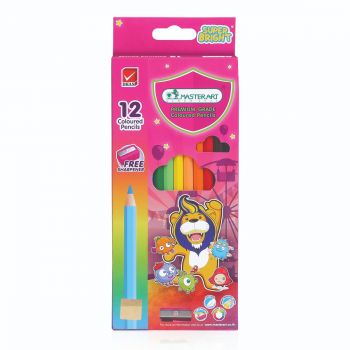 สีไม้ แท่งยาว Master Art 12 สี รุ่น Super Bright