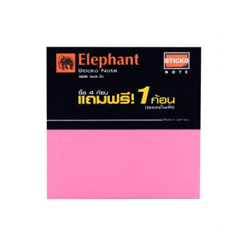 กระดาษโน๊ตแถบกาว ตราช้าง สแต็ก 3x3 นิ้ว