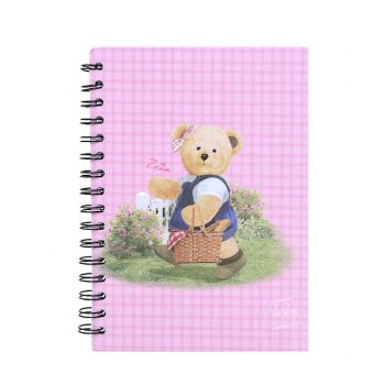 สมุดบันทึกริมลวด Master Art & Teddy ขนาด A5 80 แผ่น 
