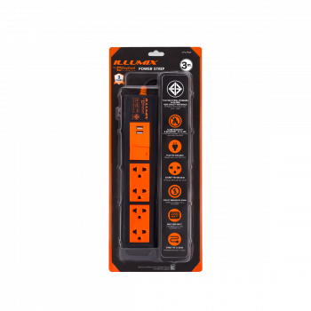 ปลั๊กไฟ ตราช้าง Illumix รุ่น 4103T USB 4 ช่อง 1 สวิตซ์ 3 เมตร