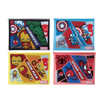 กระเป๋าซิปพลาสติก ตราช้าง MARVEL ขนาด A4 (คละลาย)