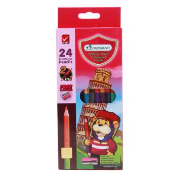 สีไม้ 2 หัว Master Art 24 สี