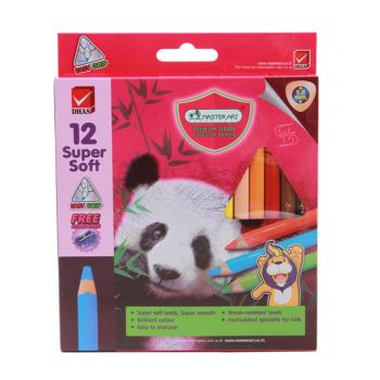 สีไม้ Master Art ขนาดจัมโบ้ ซูปเปอร์ซอฟท์ 12 สี