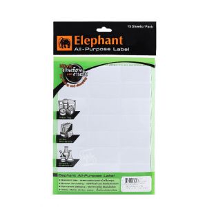 แล็บสติ๊กเกอร์ All-Purpose ตราช้าง เบอร์ A10 ขนาด 25X50 mm