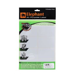 แล็บสติ๊กเกอร์ All-Purpose ตราช้าง เบอร์ A15 ขนาด 50X80 mm
