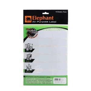 แล็บสติ๊กเกอร์ All-Purpose ตราช้าง เบอร์ A11 ขนาด 28X55 mm