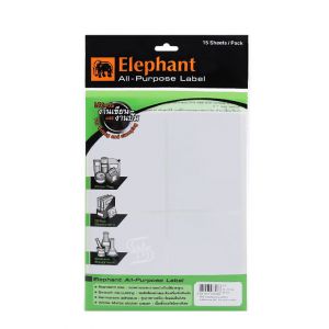 แล็บสติ๊กเกอร์ All-Purpose ตราช้าง เบอร์ A17 ขนาด 80X105 mm