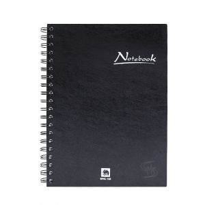 สมุดบันทึกริมลวด ตราช้าง WHC-102 ขนาด B5 สีดำ 