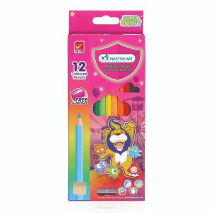 สีไม้ แท่งยาว Master Art 12 สี รุ่น Super Bright