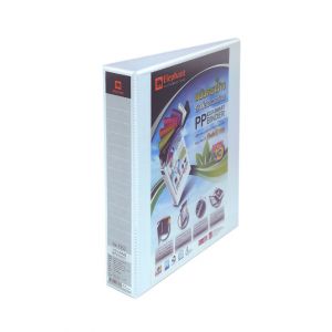 แฟ้ม 3 ห่วง ขนาด A4 ปก PP TEARSEAL รุ่น 7350 สีขาว ตราช้าง