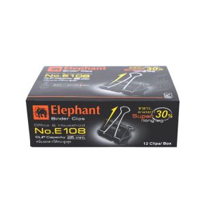 คลิปดำ รุ่น E108 ขนาด 50 มม. ตราช้าง