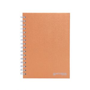 สมุดบันทึกปกแข็งริมลวด ตราช้าง SATIN WHC-302S ขนาด A5 (คละสี) 
