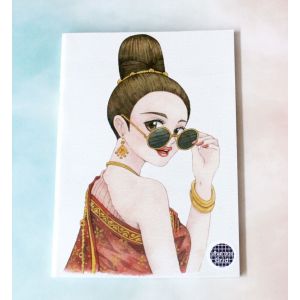 สมุดโน๊ตลายออเจ้า ขนาด A5 ลายแว่นตา (เส้นตารางกริด)