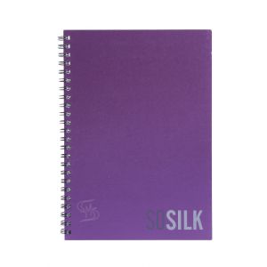 สมุดบันทึกปกแข็งริมลวด ตราช้าง รุ่น SOSILK-201 ขนาด A5 (คละสี)