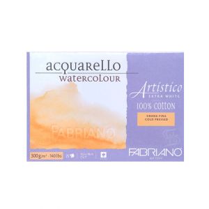 กระดาษวาดภาพ Fabriano Artistico 300แกรม ผิวกึ่งหยาบ ขนาด12.5x18cm 25 แผ่น