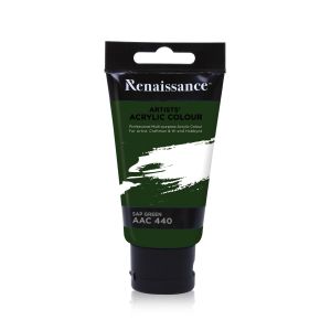 สีอะครีลิค Renaissance 75 มล. เบอร์ 440 Sap Green 