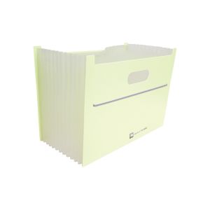 กล่องเอกสารขยายฐาน 13 ช่อง ตราช้าง รุ่น 01-EB สีเหลือง
