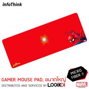 แผ่นรองเม้าส์ Gamer Mouse Pad Micro Fiber Infothink ลาย Spider Man ขนาด 78X30 ซม (ลิขสิทธิ์แท้)
